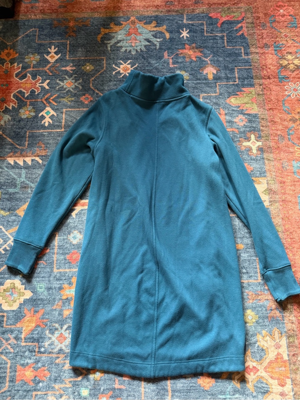 Athleta Teal Cowl Neck Tunic Sweater